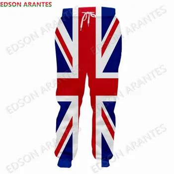 Спортни Панталони за футбол Англия, мъжки и дамски панталони за почивка в британския стил, Панталони за джогинг с Флага на Великобритания, на Ежедневни панталони за джогинг за възрастни и Деца, 