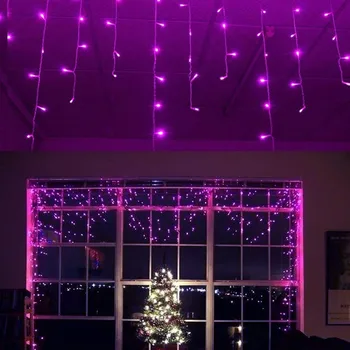 Струнни светлини на Гирлянда 10 м 300led Атмосферни светлини За Празника на Коледно парти Завеса лампа Двор Градина Сватбена украса