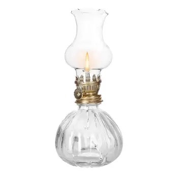 Стъклена Керосин лампа Топло Домашно Настроение Осветление Маслени лампи Лесен За използване Осветление Дълги светлини Вътрешен лека нощ