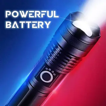 Супер ярки led фенерче XH-P50 IPX4 водоустойчив USB фенерче, Акумулаторна батерия, Мощна светкавица, led фенерче, Акумулаторна батерия USB
