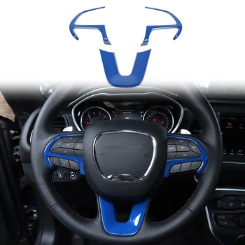 Тампон върху волана за Dodge-Challenger Charger 2015-2022 Durango, за Jeep Grand Cherokee, ABS синьо