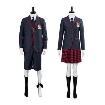 Училищни униформи Академия Амбреллы за момичета, костюм Ваня Елисън за Cosplay, Карнавални костюми за Хелоуин за жени, комплект прагове