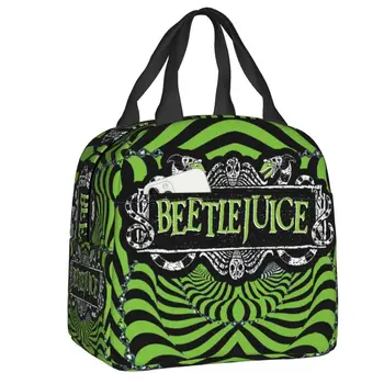 Филм на ужасите на Тим Бъртън Beetlejuice Термоизолированная Чанта за Обяд Дамски Контейнер за Обяд за Пикник на открито Кутия За Съхранение на Храна Bento Box