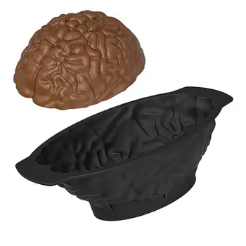 Форма за Мозъчна Желе, Форма за торта с мозъка на Човека, Креативна форма за Хелоуин, с Реалистични форма на мозъка, форми за мозъка за декор на тортата от епоксидна смола