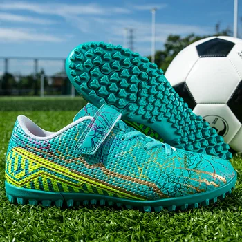 Футболни обувки Messi детски сделки на Едро Футболни обувки За тренировки по футзалу Детски Спортни маратонки chuteira society Унисекс Обувки