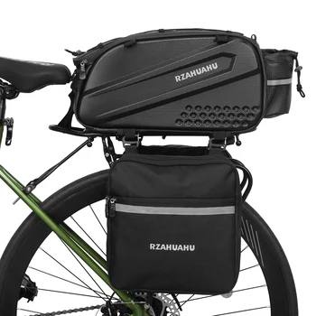 Чанта за задна седалка на велосипеда Lixada 10L, чанта за багажник на Велосипеда, Водоустойчива чанта за носене на велосипед, чанта за задна седалка със странична чанта, Водоустойчив стойка за велосипед