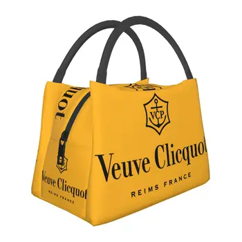 Чанта за обяд VCP Champagne Clicquots Преносима Изолирано Оксфорд чанта-хладилник Термална Кутия за Обяд за Пикник и Пътуване
