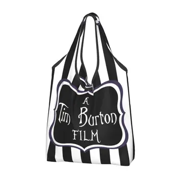 Чанта за покупки от филма на Тим Бъртън, Обичай Чанти за пазаруване, по-Голямата Голям Преносима чанта за филми на ужасите и фентъзи