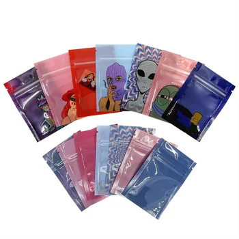 Чанта за шоколадови бонбони с цип, 6x9,5 см, Прозрачен прозорец, Външна търговия, 1 г, Точков, 1 г