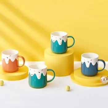 Чаша за изплакване на устата, креативна чаша за четка за зъби с приятен модел торта, практичен дизайн дръжки, чаша за вода, стоки за дома