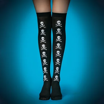 Чорапи до коляното с виртуален скелет, чорапи до коляното за Хелоуин