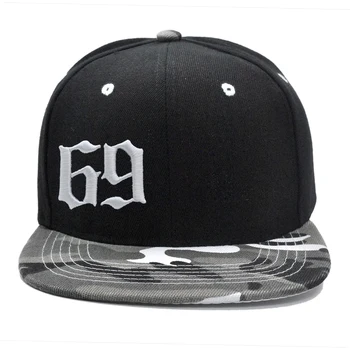 Шапка в стил хип-хоп с 3D бродерия 6ix9ine 69, шапка с плоска периферия, Модни шапки за мъже, баскетболна шапка, трендови бейзболни шапки