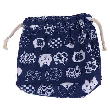 Японската Чанта-тоут за момичета с завязками, Памучен Бельо чанта, контейнер за хранителни продукти, чанти за детски пикник