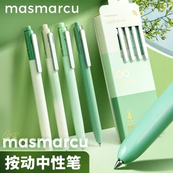 ученически пособия kawaii Серия Forest Green 0,5 мм, Черен на цвят за начално и средно училище, бързо съхнещи гел химикалки